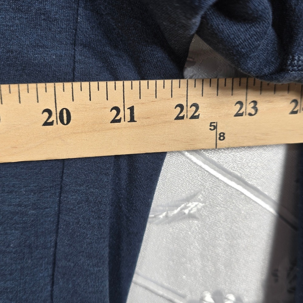 Prana Woman Navy Blue Heathered Pullover Hoodie Kangaroo Pocket Medium Outdoor - Picture 4 of 9
